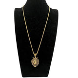 Crown Lion Pendant Necklace Stainless Steel Roaring Lion Charm Hip Hop Jewelry