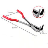 Rubber Handle Crucible Tongs for Melting Quartz Silica Crucible Dish Bowl