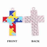 Autism Awareness Crucifix Charm Necklace Pendant Hope Cross Religious Jewelry