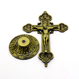 Crucifix Jesus Christ On Stand Cross Antique Twelve Apostles Cross Figurines