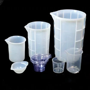 Silicone Measuring Cup 100ML 750ML For Resin Molds Epoxy Mixing Cups
