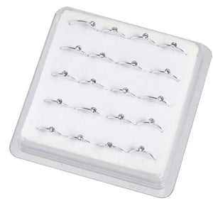 Crystal 925 Sterling Silver Hoop Nose Ring Thin Nose Piercing Women Men