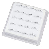 Crystal 925 Sterling Silver Hoop Nose Ring Thin Nose Piercing Women Men