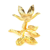 Metal Sphere Stone Display Stand Tree Leaf Shape Holder