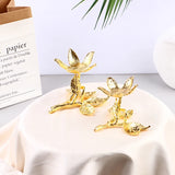 Metal Sphere Stone Display Stand Tree Leaf Shape Holder