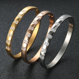 Crystal Bangle Bracelets Stainless Steel for Women Bangle Bracelet