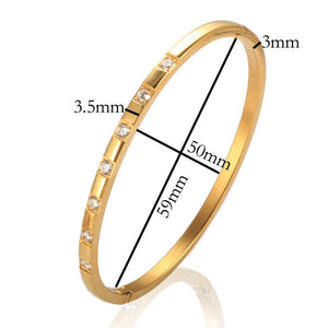 Crystal Bangle Bracelets Stainless Steel for Women Bangle Bracelet