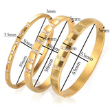 Crystal Bangle Bracelets Stainless Steel for Women Bangle Bracelet