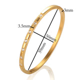 Crystal Bangle Bracelets Stainless Steel for Women Bangle Bracelet