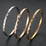 Crystal Bangle Bracelets Stainless Steel for Women Bangle Bracelet