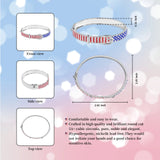 Crystal Bangle Old Glory Brass Bracelet Women Men