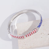 Crystal Bangle Old Glory Brass Bracelet Women Men