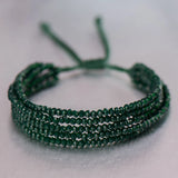 Red Crystal Bead Bracelet Natural Stone Woven Ladies Summer Accessories