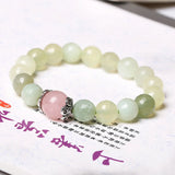 Vintage Garnet Chalcedony Bracelet with Rhinestone Charms