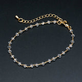 Crystal Bead Chain Bracelet/Necklace, Glass Beaded, Ready to Wear