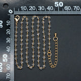 Crystal Bead Chain Bracelet/Necklace, Glass Beaded, Ready to Wear