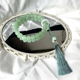 Crystal Beaded Bracelet with Tassel Gemstones Handheld Bracelet