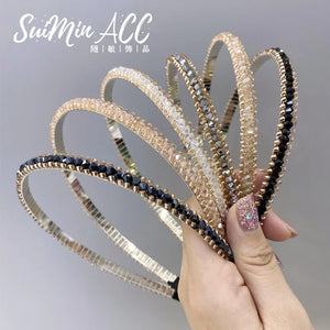 Crystal Beaded Hair Band Headwear Pearl Flower Headband
