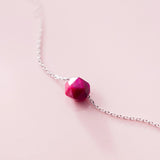 Crystal Beads Necklace Sterling Silver 925 Stone