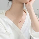 Crystal Beads Necklace Sterling Silver 925 Stone