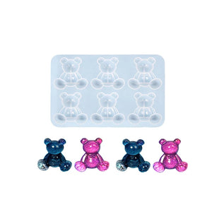 Crystal Bear Resin Silicone Molds for Jewelry Making