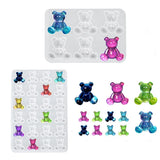Crystal Bear Resin Silicone Molds for Jewelry Making