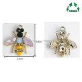 Vintage Rhinestone Honeybee Charms Pendant 10pcs