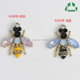 Vintage Rhinestone Honeybee Charms Pendant 10pcs