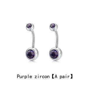 Crystal Belly Button Rings Navel Ring Zircon Drop Dangle Body Piercing