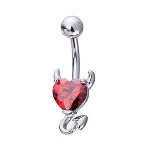 Crystal Navel Ring Zircon Dangle Body Piercing Jewelry