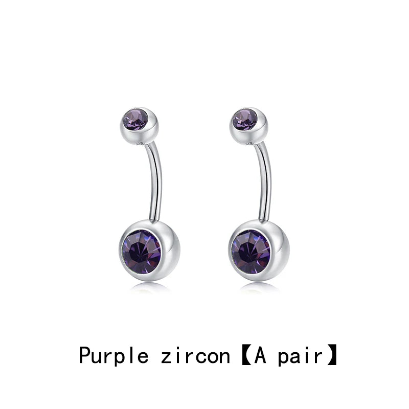 Crystal Belly Button Rings Navel Ring Zircon Drop Dangle Body Piercing