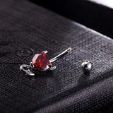 Crystal Navel Ring Zircon Dangle Body Piercing Jewelry