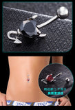 Crystal Navel Ring Zircon Dangle Body Piercing Jewelry