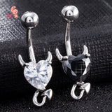 Crystal Navel Ring Zircon Dangle Body Piercing Jewelry