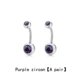 Crystal Belly Button Rings Navel Ring Zircon Drop Dangle Body Piercing