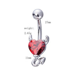 Crystal Navel Ring Zircon Dangle Body Piercing Jewelry