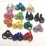 Crystal Big Earrings Silk Line Oorbellen For Women Party High Jewelry