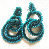 Crystal Big Earrings Silk Line Oorbellen For Women Party High Jewelry