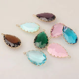 Crystal Birthstones Water Drop Charms for Memory Locket