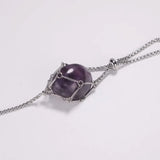 Crystal Bracelet Holder Cage Net Bag for Crystal Quartz Bracelet Rope