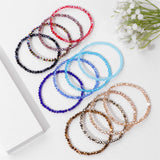 Crystal Bracelet Set Faceted Czech Austria Beads Bracelet Y2K