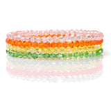 Crystal Bracelet Set Faceted Czech Austria Beads Bracelet Y2K