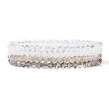 Crystal Bracelet Set Faceted Czech Austria Beads Bracelet Y2K