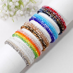 Crystal Bracelet Set Faceted Czech Austria Beads Bracelet Y2K
