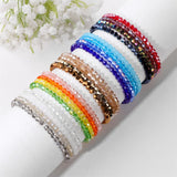 Crystal Bracelet Set Faceted Czech Austria Beads Bracelet Y2K