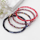 Crystal Bracelet Set Faceted Czech Austria Beads Bracelet Y2K