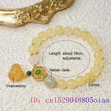 Crystal Bracelets for Women Jade Jewelry Citrine Men Beads