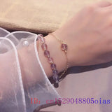 Natural Jadeite Gemstone Beads Bracelet for Women