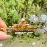 Crystal Bridal Hair Comb, Pearl Wedding Hair Clips