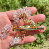 Crystal Bridal Hair Comb, Pearl Wedding Hair Clips